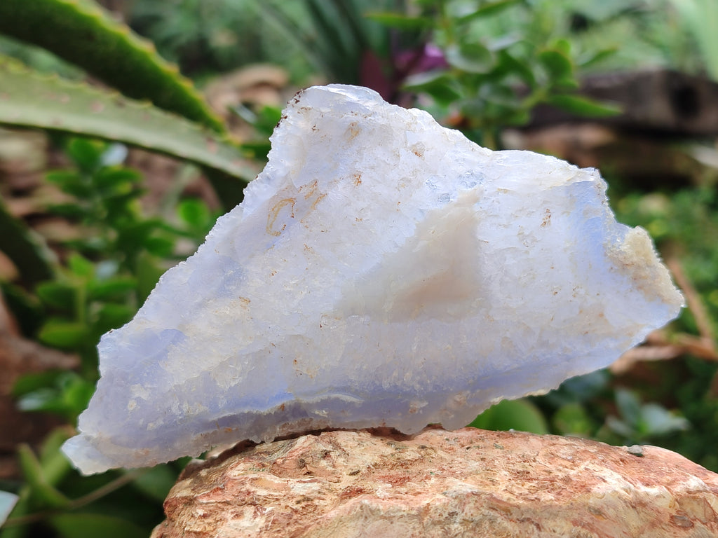 Natural Etched Blue Chalcedony Geodes x 6 From Nsanje, Malawi - Toprock Gemstones and Minerals 