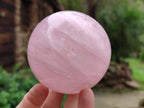Polished Rose Quartz Spheres x 2 From Ambatondrazaka, Madagascar - Toprock Gemstones and Minerals 