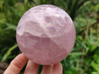Polished Rose Quartz Spheres x 2 From Ambatondrazaka, Madagascar - Toprock Gemstones and Minerals 