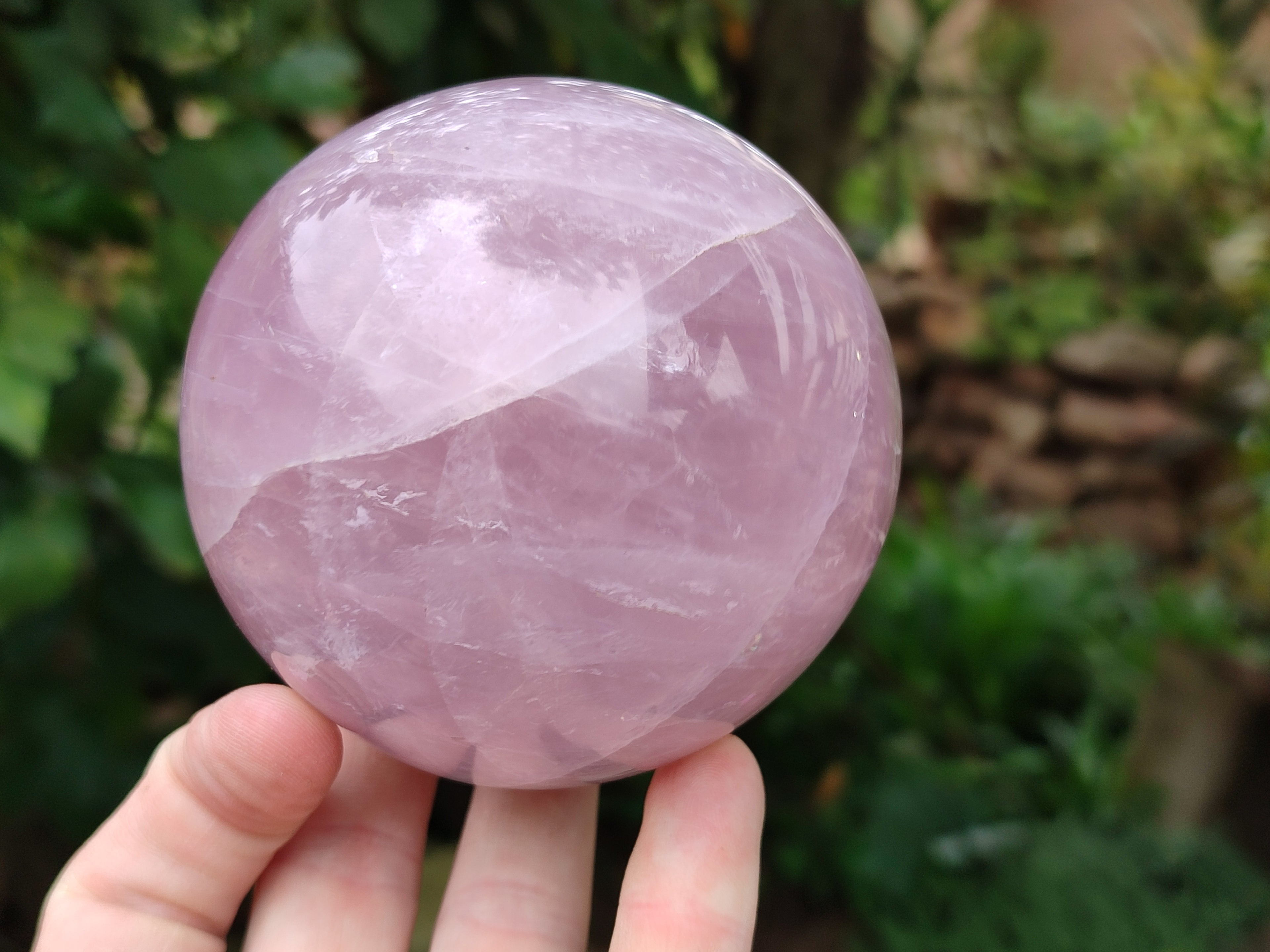 Polished Rose Quartz Spheres x 2 From Ambatondrazaka, Madagascar - Toprock Gemstones and Minerals 