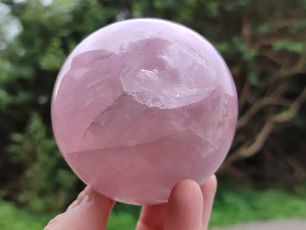 Polished Rose Quartz Spheres x 2 From Ambatondrazaka, Madagascar - Toprock Gemstones and Minerals 