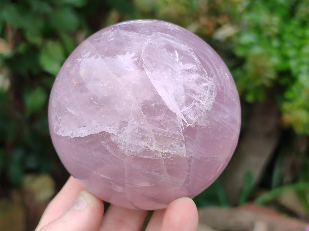 Polished Rose Quartz Spheres x 2 From Ambatondrazaka, Madagascar - Toprock Gemstones and Minerals 