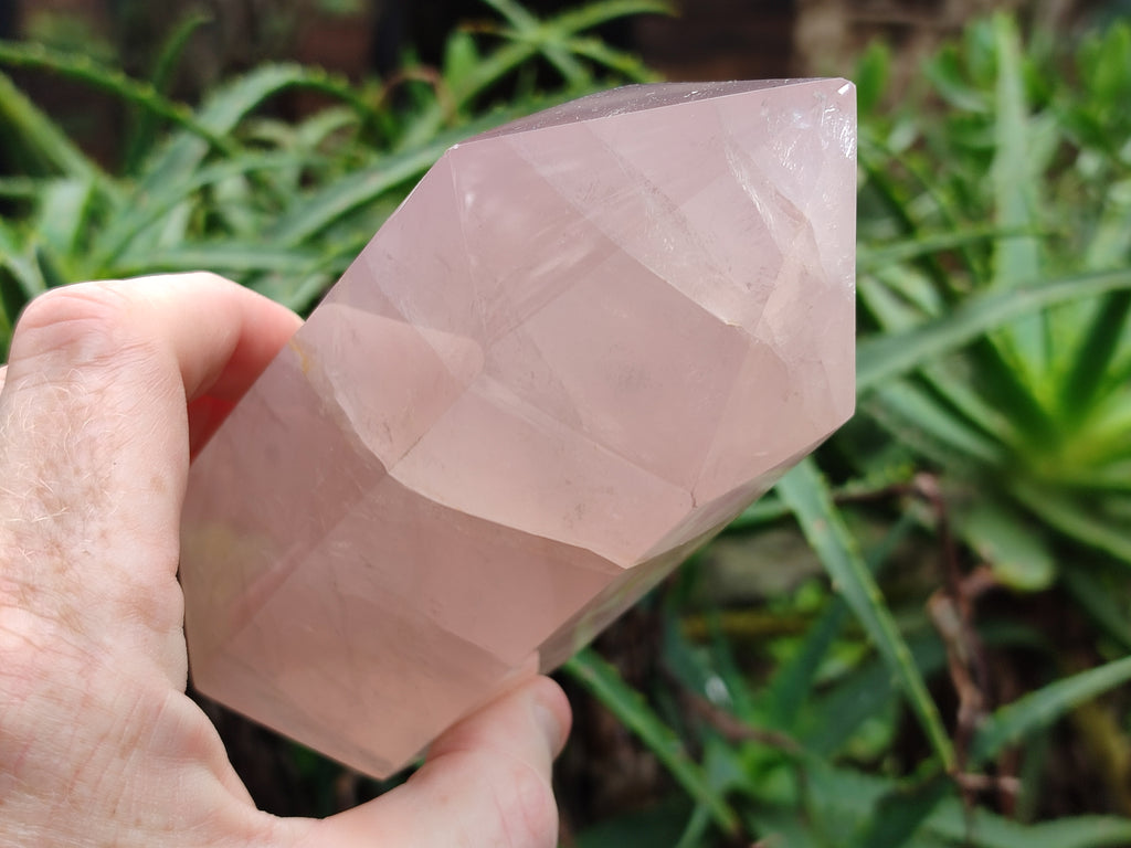 Polished Rose Quartz Points x 3 From Ambatondrazaka, Madagascar - Toprock Gemstones and Minerals 
