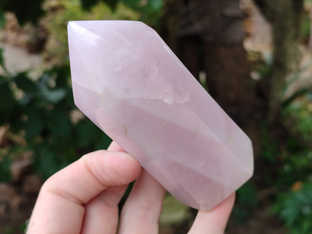 Polished Rose Quartz Points x 3 From Ambatondrazaka, Madagascar - Toprock Gemstones and Minerals 