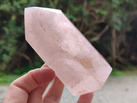 Polished Rose Quartz Points x 3 From Ambatondrazaka, Madagascar
