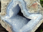 Natural Blue Lace Agate Geode Specimens x 2 From Nsanje, Malawi - Toprock Gemstones and Minerals 