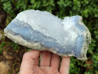 Natural Blue Lace Agate Geode Specimens x 2 From Nsanje, Malawi