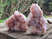 Natural Ametrine Spirit Quartz Clusters x 2 From Boekenhouthoek, South Africa