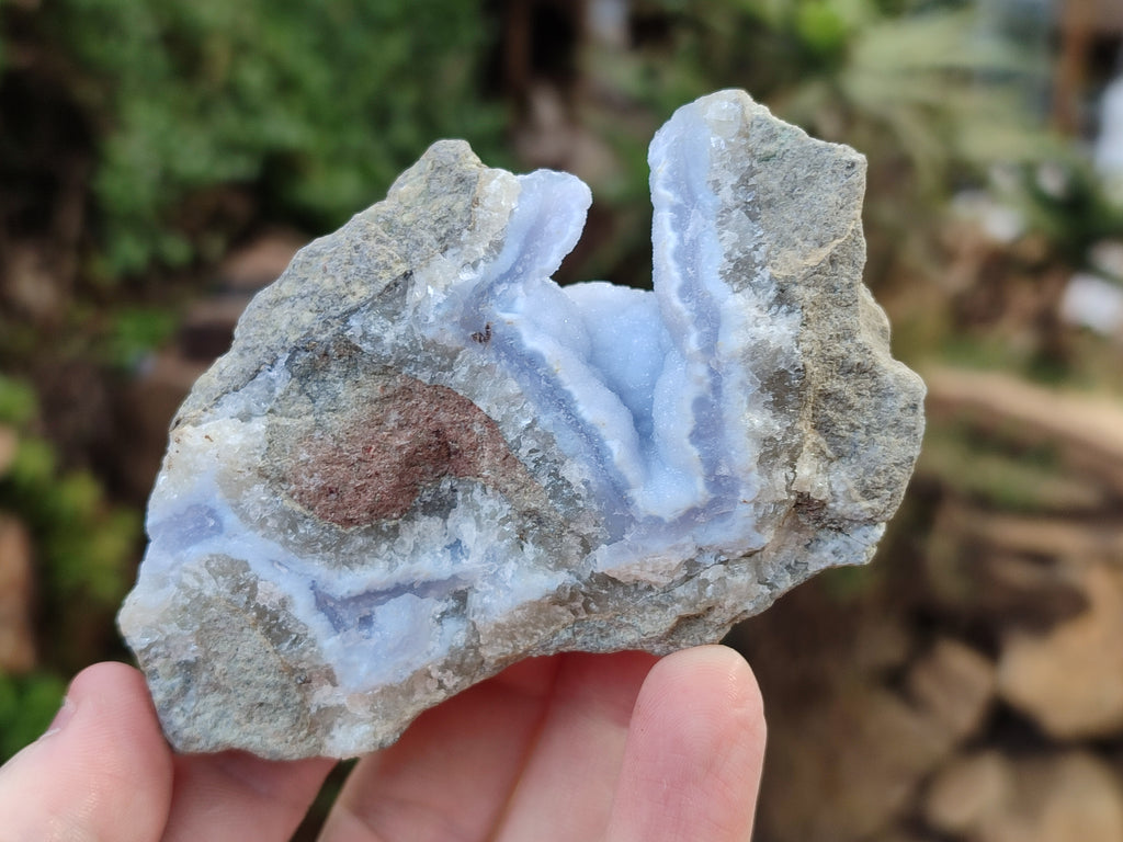 Natural Blue Lace Agate Geode Specimens x 5 From Nsanje, Malawi - Toprock Gemstones and Minerals 