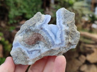 Natural Blue Lace Agate Geode Specimens x 5 From Nsanje, Malawi