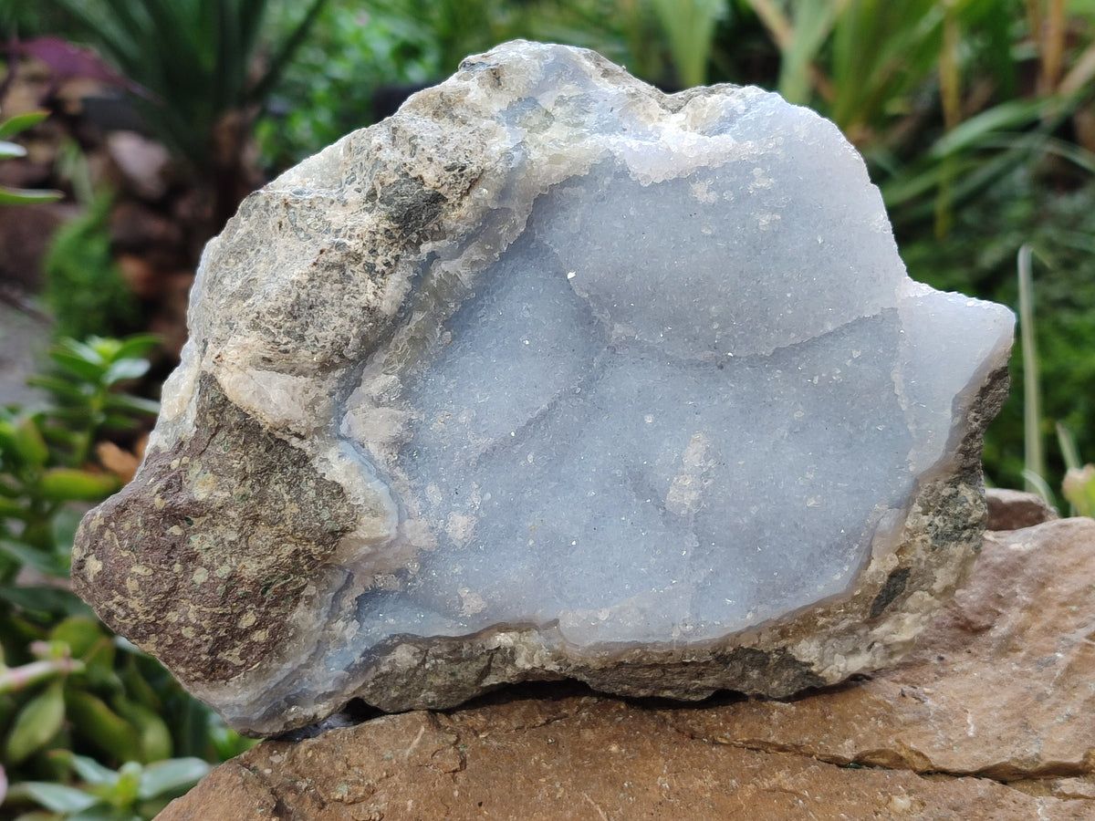 Natural Blue Lace Agate Geode Specimens x 5 From Nsanje, Malawi - Toprock Gemstones and Minerals 