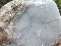 Natural Blue Lace Agate Geode Specimens x 5 From Nsanje, Malawi