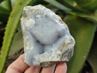 Natural Blue Lace Agate Geode Specimens x 5 From Nsanje, Malawi