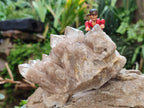 Natural Smokey Phantom Quartz Clusters x 3 From Luena, Congo - Toprock Gemstones and Minerals 
