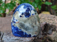 Polished Sodalite Standing Free Forms x 6 From Kunene River, Namibia