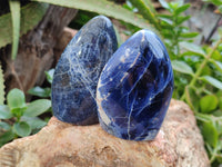 Polished Sodalite Standing Free Forms x 6 From Kunene River, Namibia