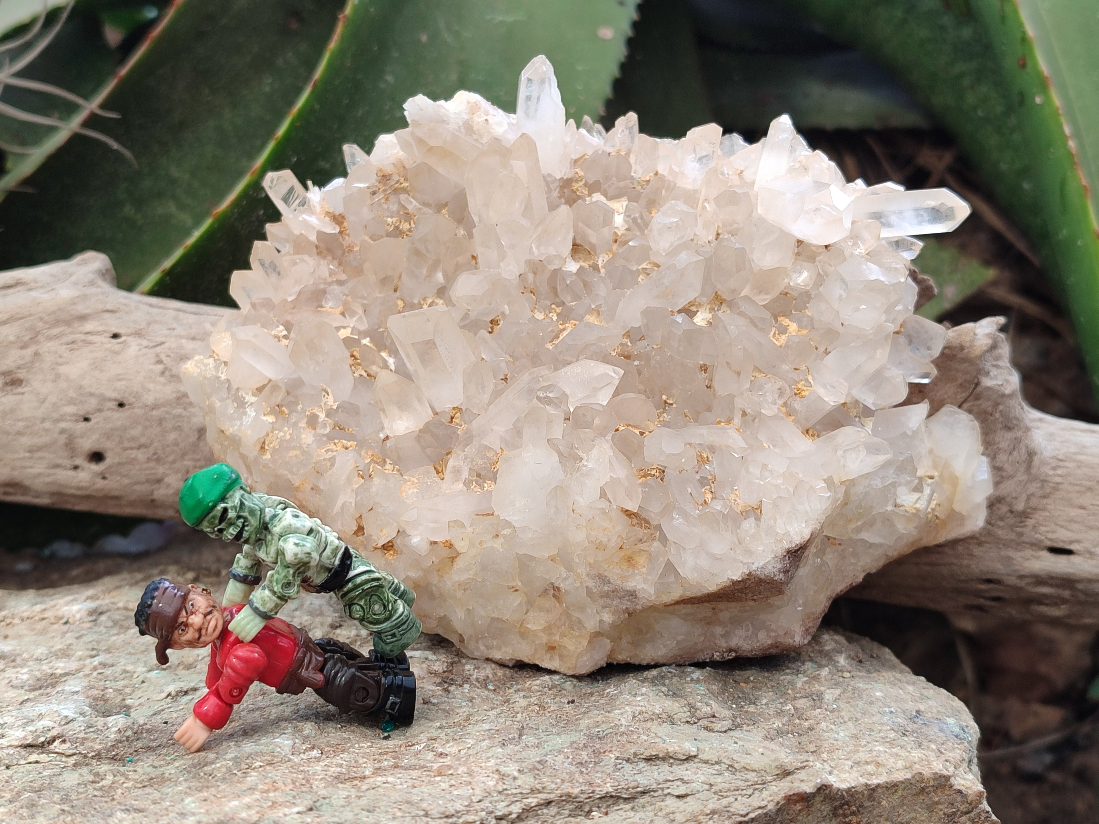 Natural Quartz Clusters x 3 From Madagascar - Toprock Gemstones and Minerals 