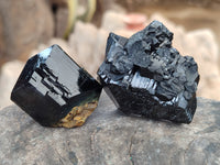 Natural Schorl Black Tourmaline Specimens x 12 From Erongo, Namibia