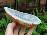 Polished Banded Agate Geode Pairs x 2 Pairs From Madagascar