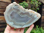 Polished Banded Agate Geode Pairs x 2 Pairs From Madagascar - Toprock Gemstones and Minerals 