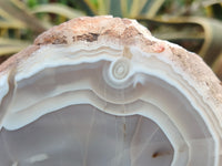 Polished Banded Agate Geode Pairs x 2 Pairs From Madagascar