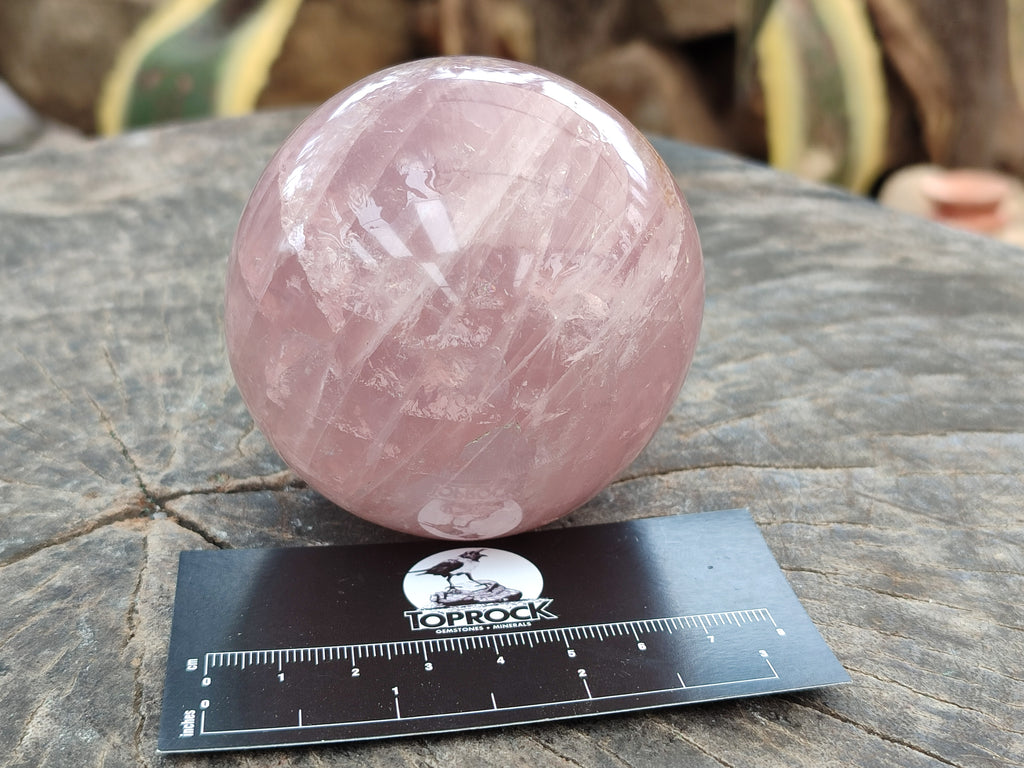 Polished Rose Quartz Spheres x 3 From Ambatondrazaka, Madagascar - Toprock Gemstones and Minerals 