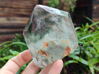 Polished Chlorite Quartz Points with Phantoms x 2 from Madagascar