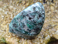 Polished Emerald Mica In Matrix Standing Free Forms x 3 From Mutoko, Zimbabwe