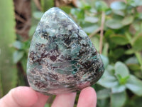 Polished Emerald Mica In Matrix Standing Free Forms x 3 From Mutoko, Zimbabwe