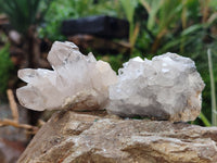 Natural Mixed Matrix Brandberg Quartz Clusters x 12 From Brandberg, Namibia