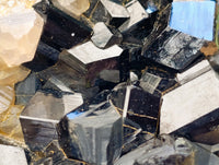 Natural Schorl Black Tourmaline with Smokey Quartz and Hyalite Opal Specimen x 1 From Erongo, Namibia