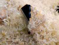 Natural Schorl Black Tourmaline with Smokey Quartz and Hyalite Opal Specimen x 1 From Erongo, Namibia