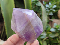 Polished Chevron Amethyst Points x 4 from Ankazobe, Madagascar