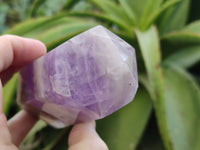 Polished Chevron Amethyst Points x 4 from Ankazobe, Madagascar