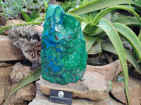 Polished Large Malacolla Standing Free Form x 1 From Kalukundi Mine, Congo