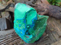 Polished Large Malacolla Standing Free Form x 1 From Kalukundi Mine, Congo