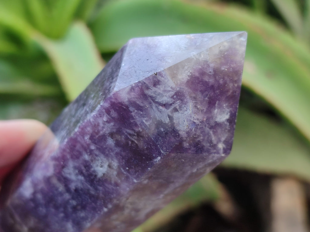 Polished Lepidolite with Pink Rubellite Points x 6 From Ambatondrazaka, Madagascar - Toprock Gemstones and Minerals 