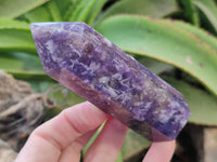 Polished Lepidolite with Pink Rubellite Points x 6 From Ambatondrazaka, Madagascar