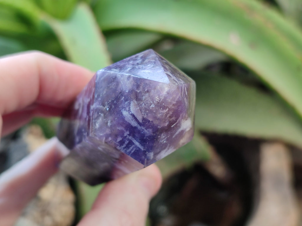 Polished Lepidolite with Pink Rubellite Points x 6 From Ambatondrazaka, Madagascar - Toprock Gemstones and Minerals 