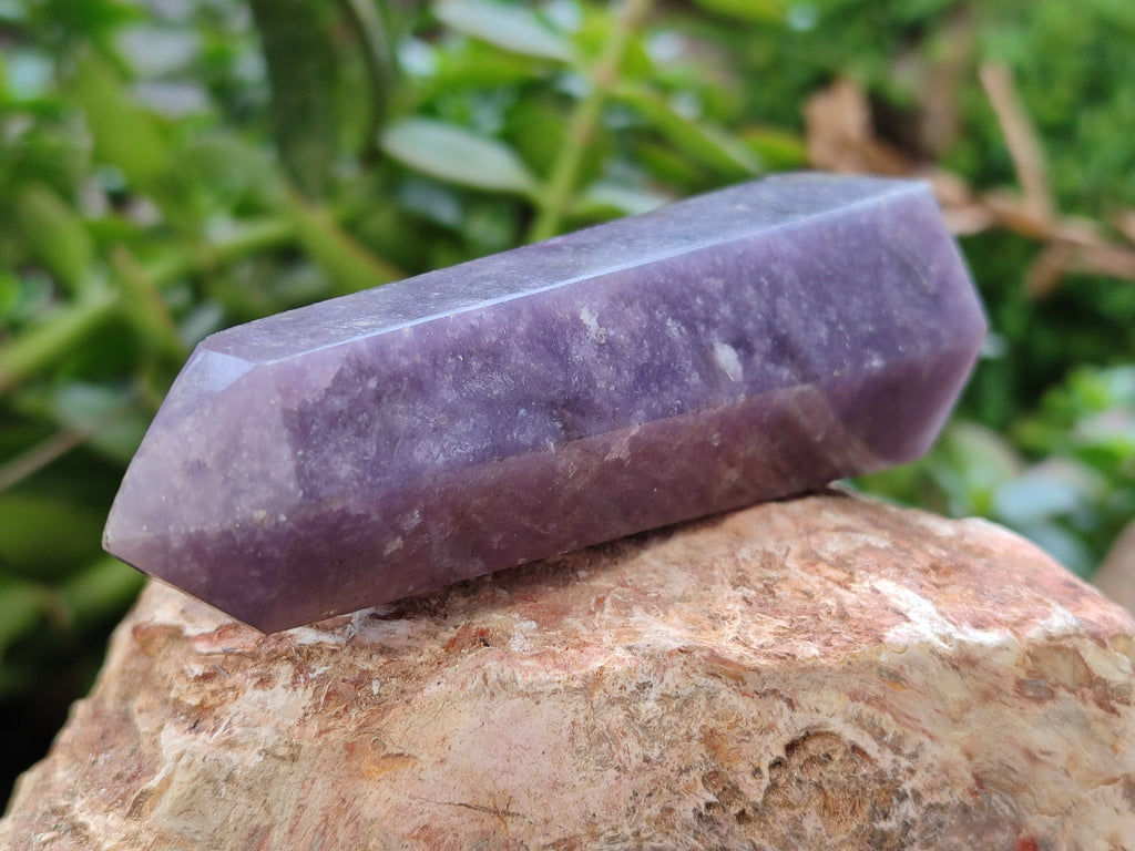 Polished Lepidolite with Pink Rubellite Points x 6 From Ambatondrazaka, Madagascar - Toprock Gemstones and Minerals 