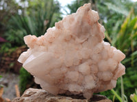 Natural White Cascading Fir Tree Candle Quartz Clusters x 3 From Madagascar