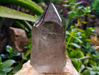 Polished A Grade Smokey Quartz Crystals x 2 From Madagascar