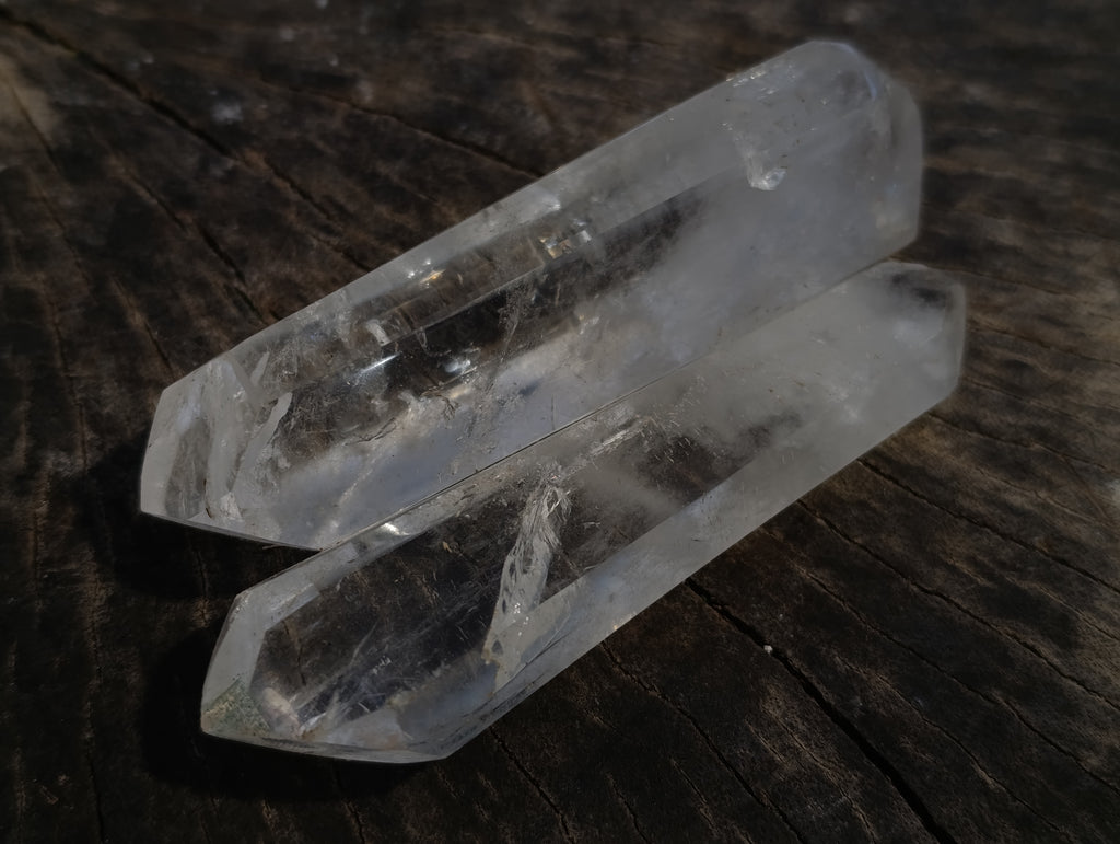 Polished Double Terminated Quartz Crystals x 6 From Madagascar - Toprock Gemstones and Minerals 