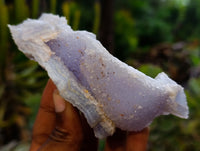Natural Etched Blue Chalcedony Specimens x 3 From Nsanje, Malawi