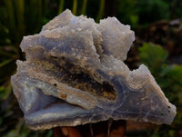 Natural Etched Blue Chalcedony Specimens x 3 From Nsanje, Malawi