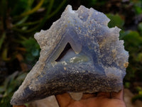 Natural Etched Blue Chalcedony Specimens x 3 From Nsanje, Malawi