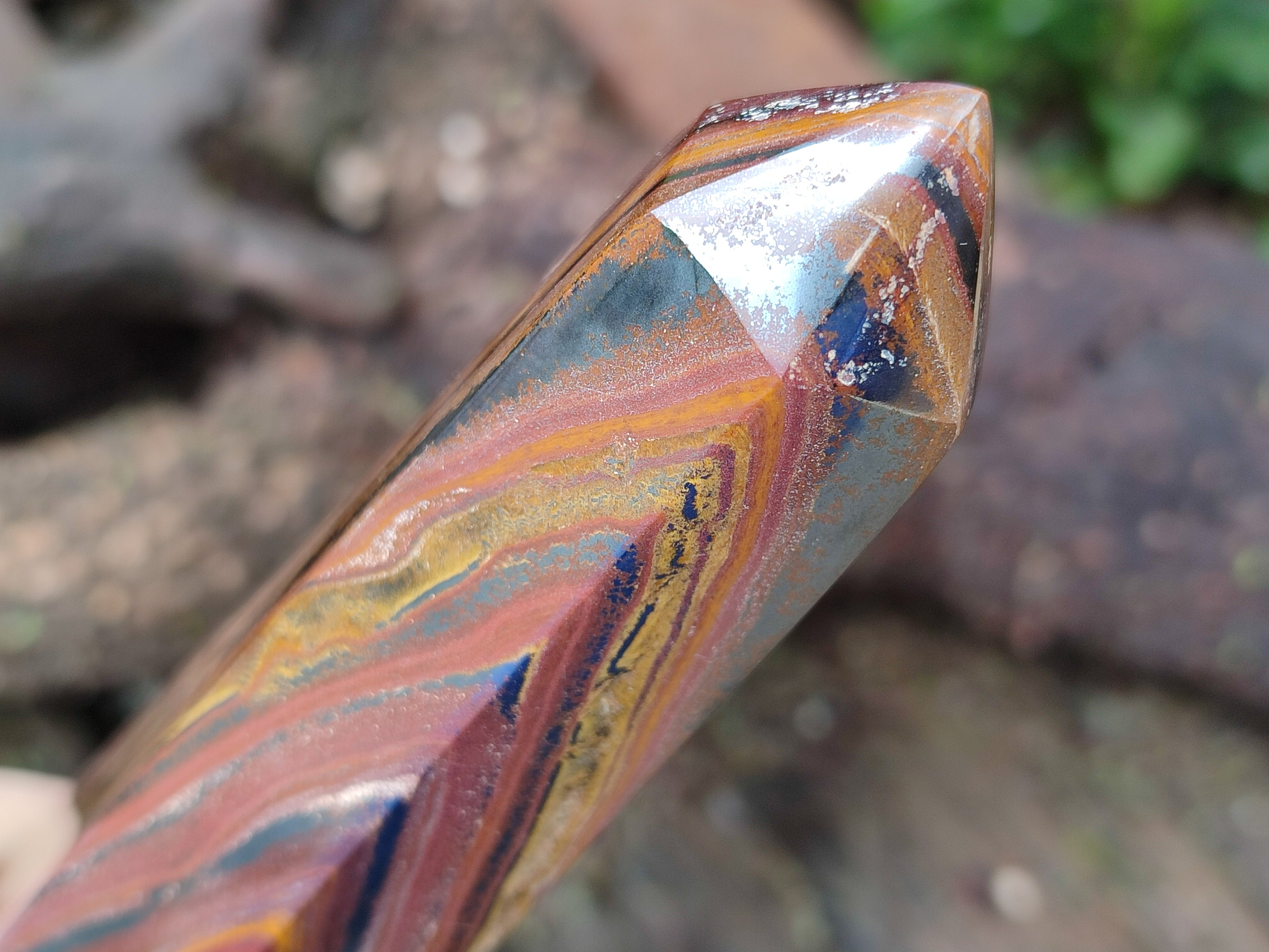 Polished Banded Tiger Iron Tower x 1 From Northern Cape, South Africa - Toprock Gemstones and Minerals 