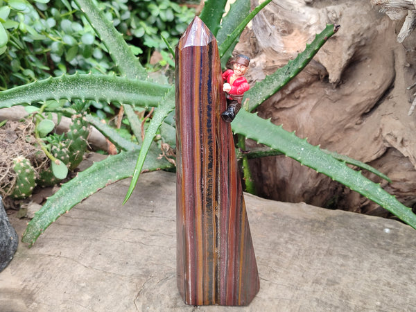 Polished Banded Tiger Iron Tower x 1 From Northern Cape, South Africa