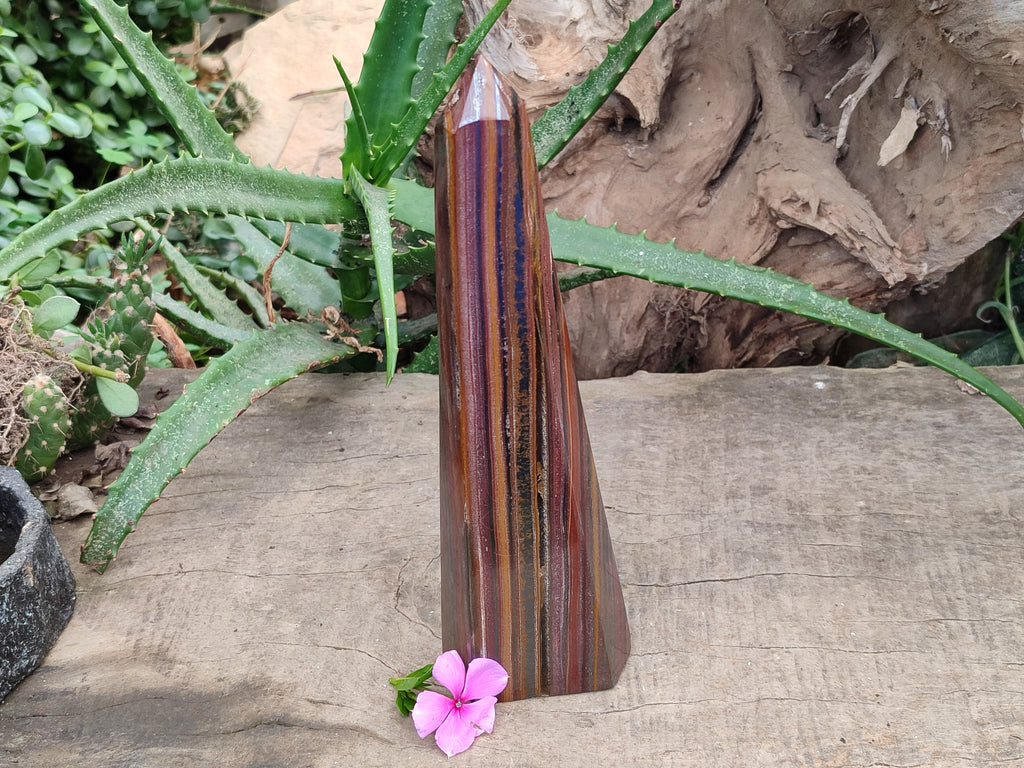 Polished Banded Tiger Iron Tower x 1 From Northern Cape, South Africa - Toprock Gemstones and Minerals 