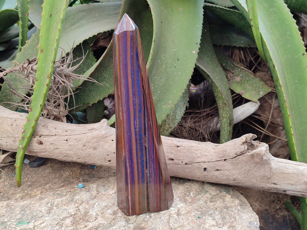 Polished Banded Tiger Iron Tower x 1 From Northern Cape, South Africa - Toprock Gemstones and Minerals 